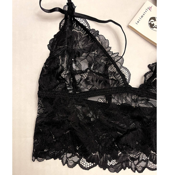 Free People Black Combo Everyday Lace Longline Bralette 2-Pack NWT Size XS - Picture 5 of 12